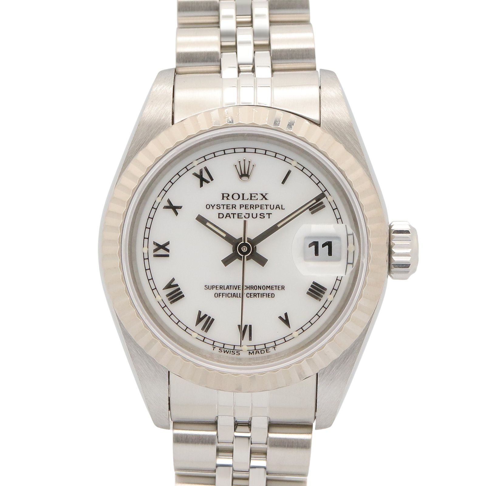 ロレックス ROLEX 腕時計 デイトジャスト U番 69174 WH/RO K18WG（ホワイトゴールド） ステンレススチール デイトジャスト U番 レディース Used A