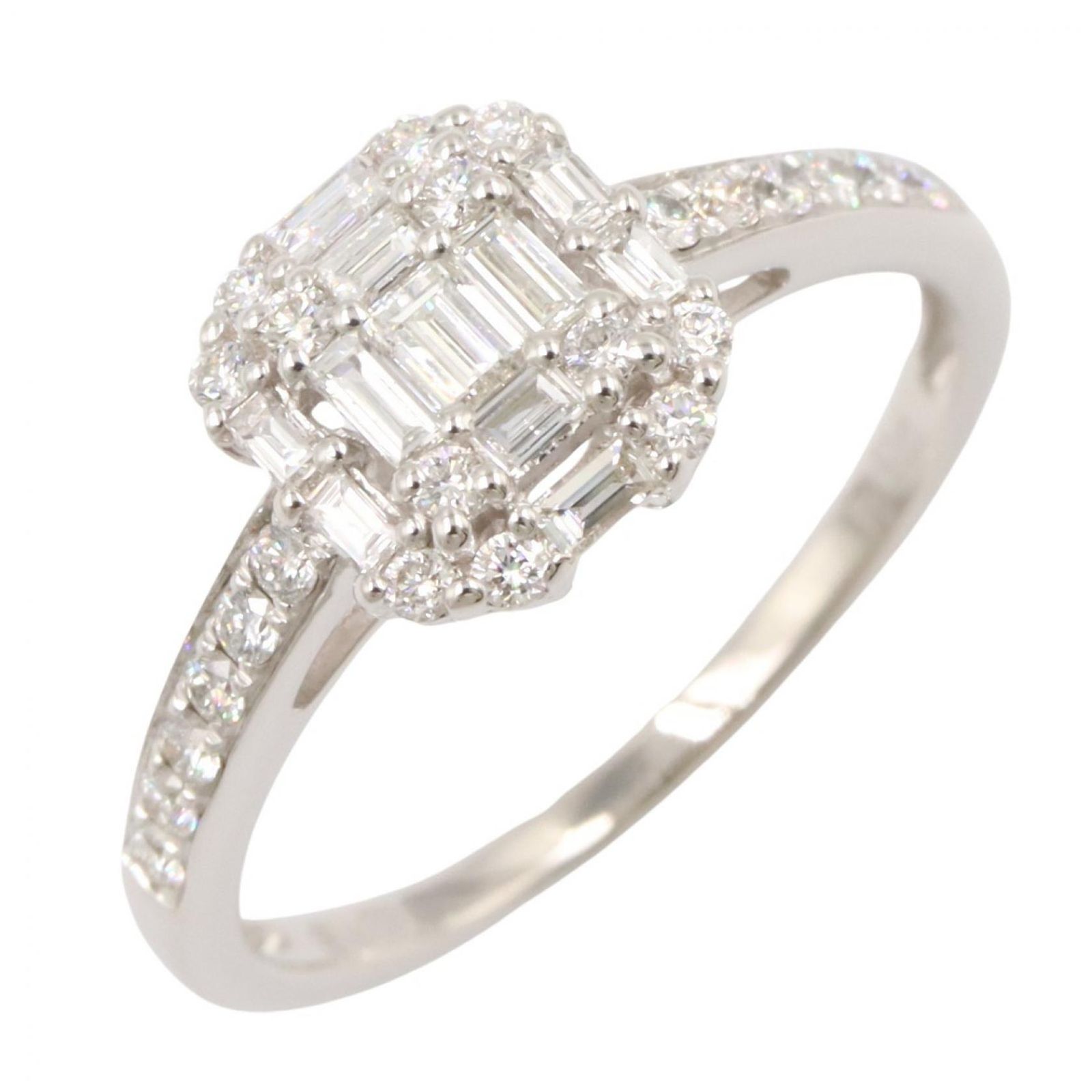ジュエリー JEWELRY リング・指輪 ダイヤモンド リング ﾀﾞｲﾔ 2.6g #14.5 K18WG（ホワイトゴールド） ダイヤモンド ダイヤリング レディース Used A
