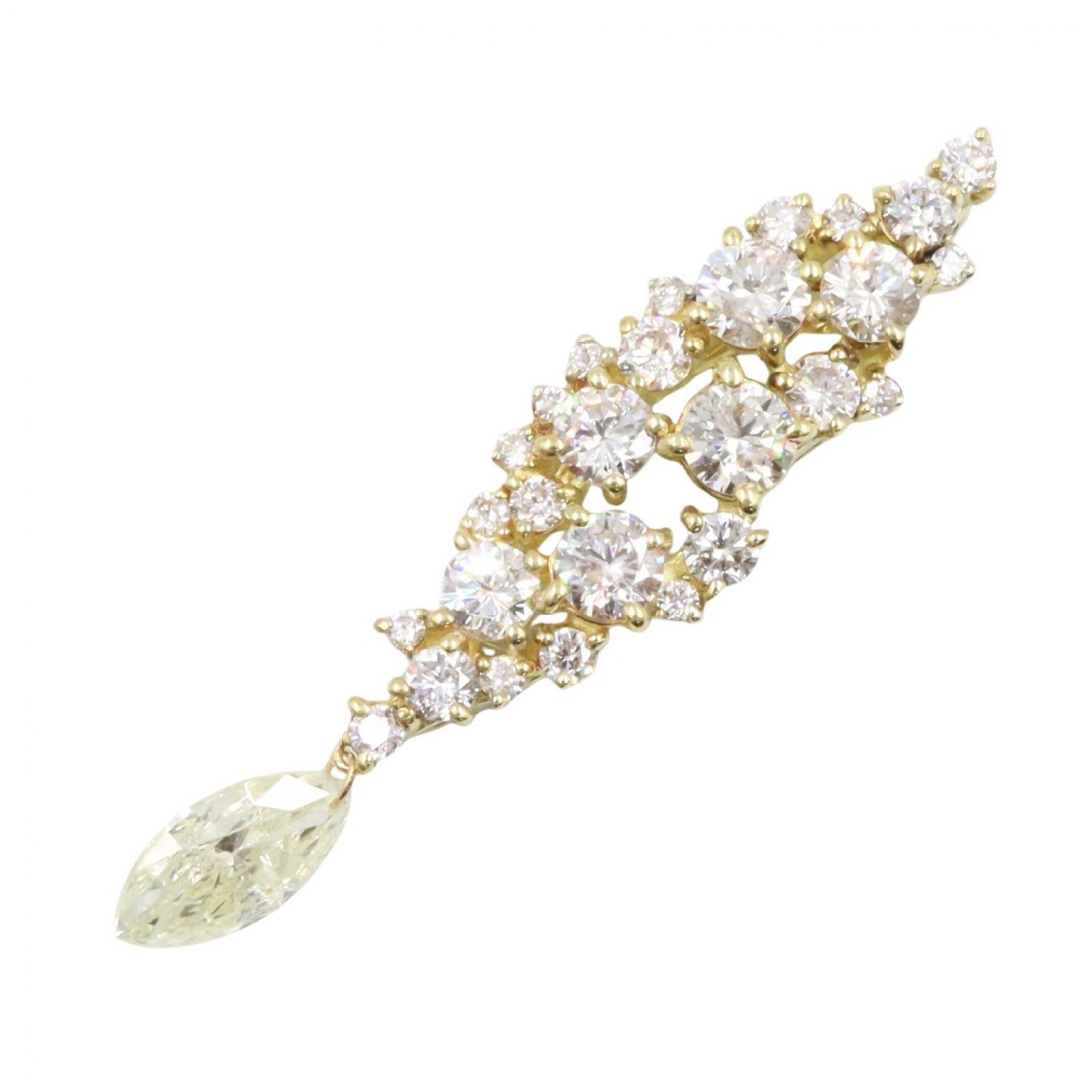 ジュエリー JEWELRY ペンダントトップ ダイヤモンド トップ ﾀﾞｲﾔ 2.7g K18（イエローゴールド） ダイヤモンド ダイヤトップ レディース Used A