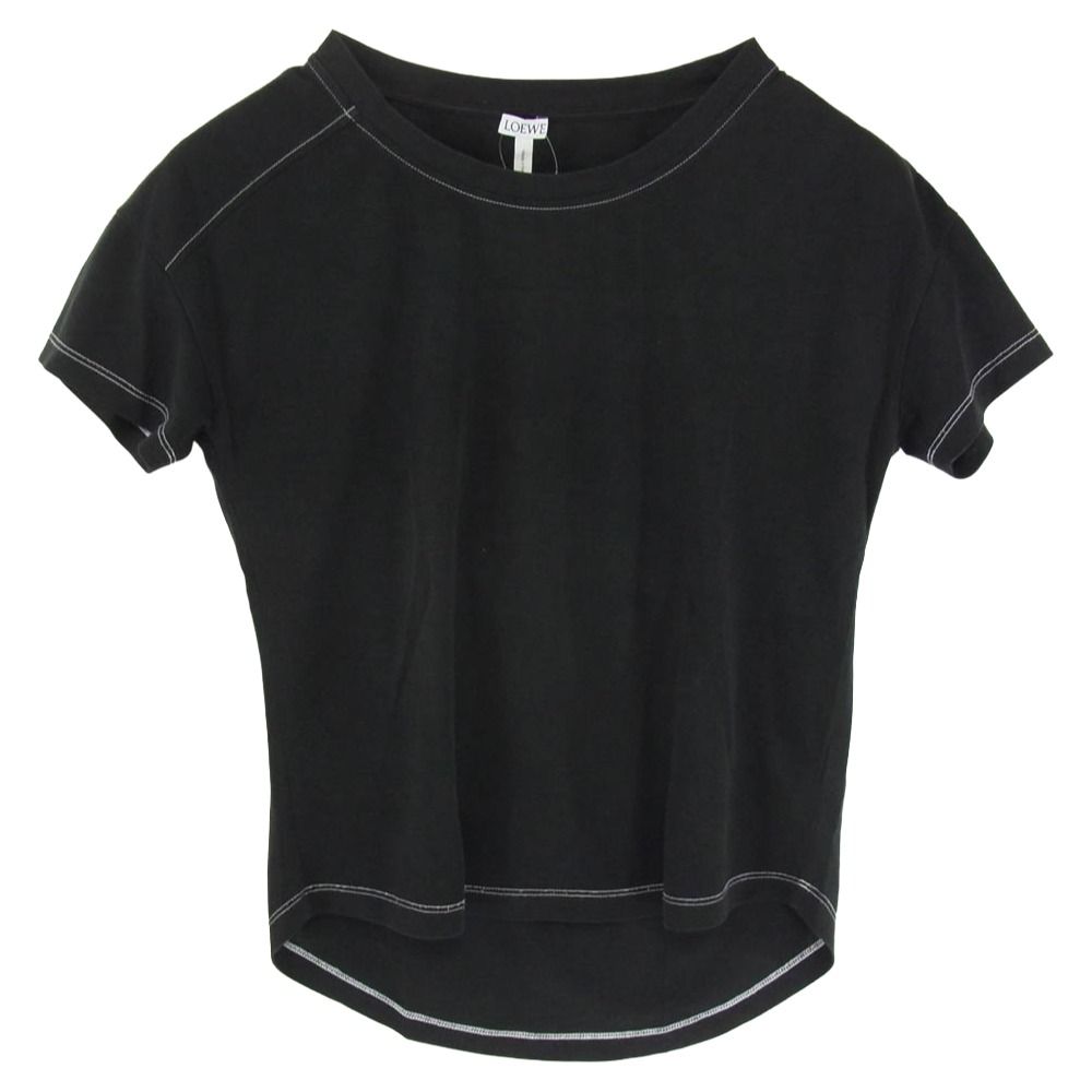 LOEWE ロエベ 19SS S6199401CR バック アナグラム ロゴ カットソー Tシャツ 半袖 ブラック系 S【中古】