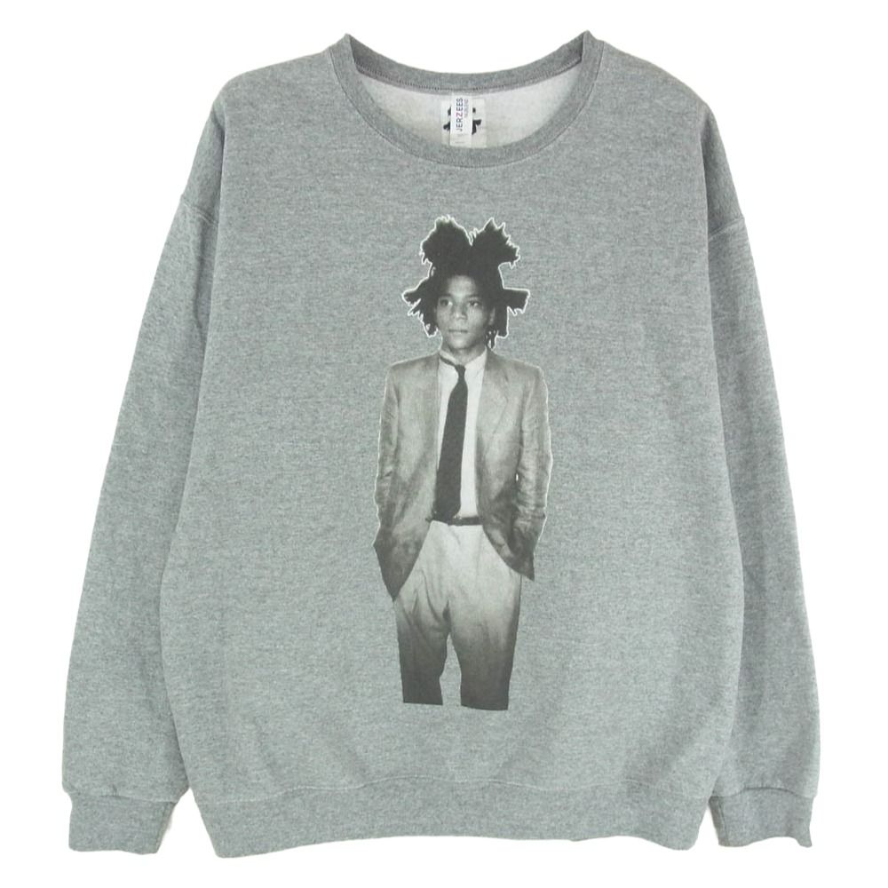 WACKO MARIA ワコマリア BASQUIAT-WM-SS05 JEAN-MICHEL BASQUIAT バスキア SWEAT SHIRT クルーネック スウェットシャツ トレーナー グレー系 L【中古】