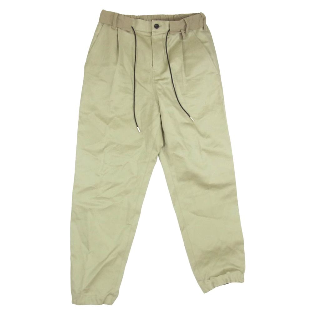 Sacai サカイ 22AW 23-03147M Cotton Chino Pants ドローストリング トラウザーズ パンツ カーキ系 2【中古】