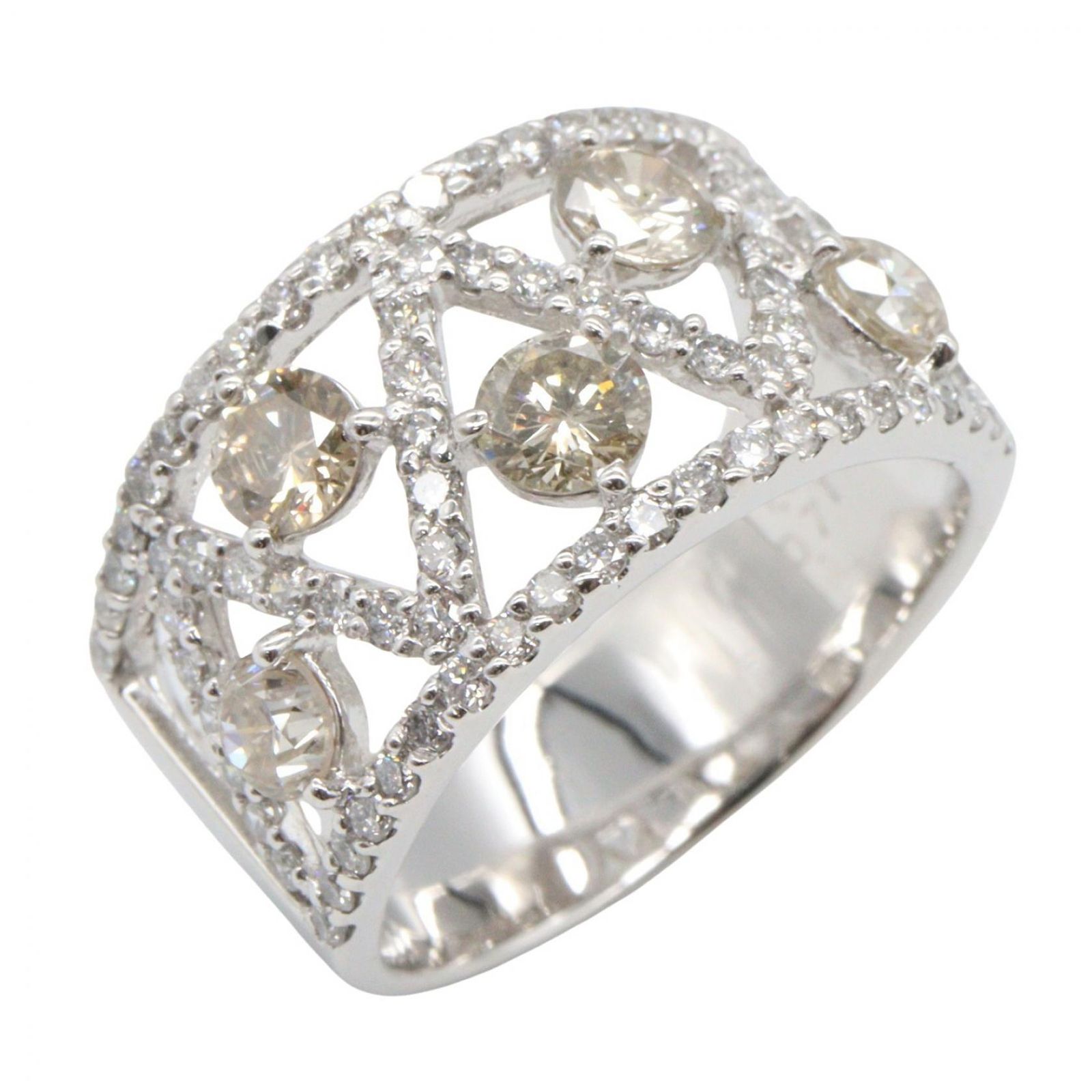 ジュエリー JEWELRY リング・指輪 ダイヤリング ﾀﾞｲﾔ 6.7g #13 K18WG 