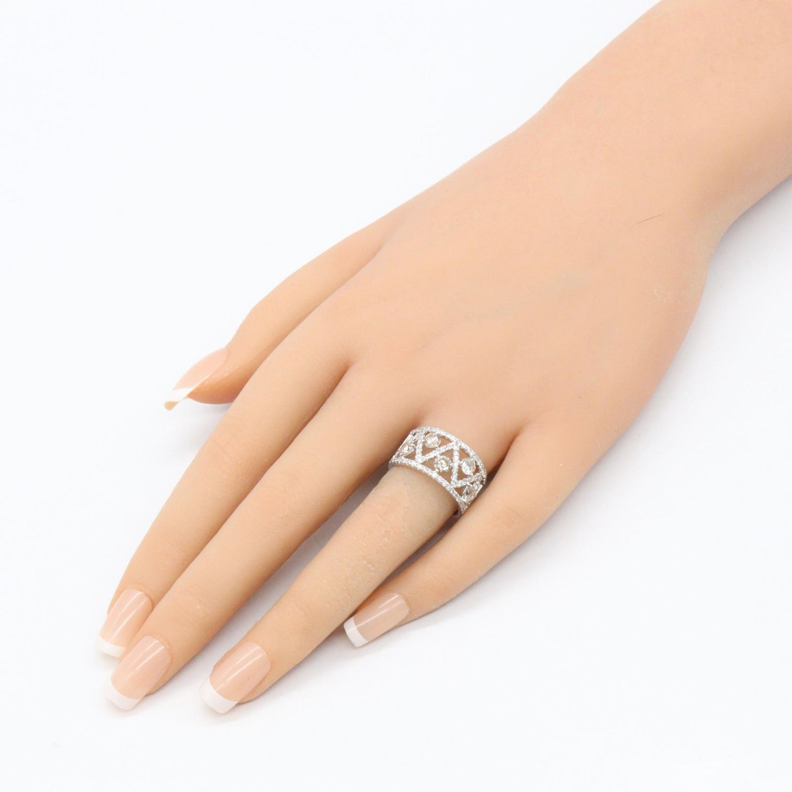 ジュエリー JEWELRY リング・指輪 ダイヤリング ﾀﾞｲﾔ 6.7g #13 K18WG 