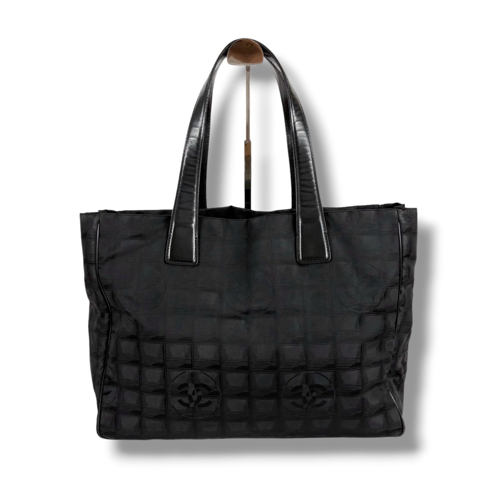 CHANEL シャネル ニュートラベルライン トートバッグ 肩掛け ブラック 