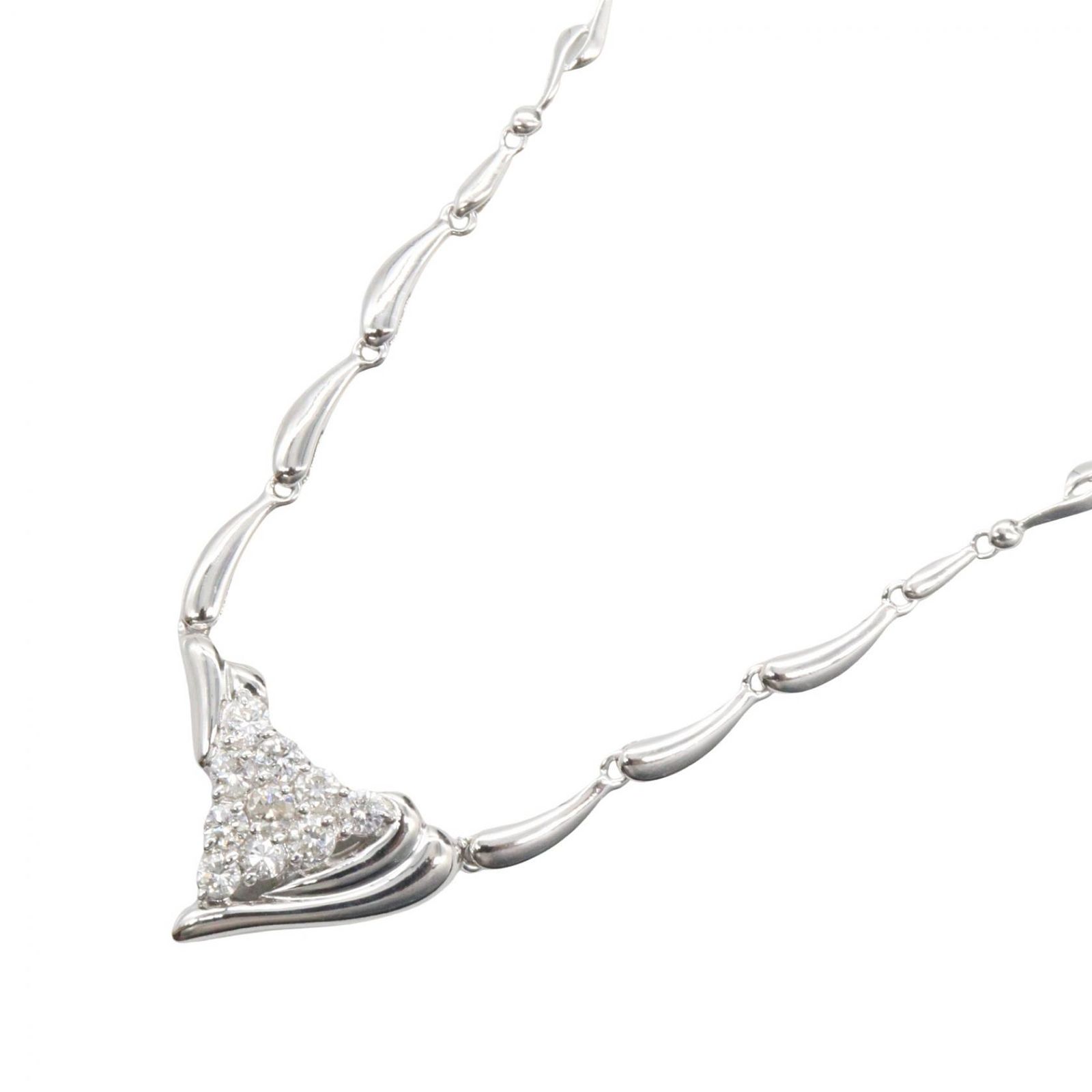 ジュエリー JEWELRY ネックレス ダイヤネックレス ﾀﾞｲﾔ 9.4g 首回り38.5㎝ K18WG（ホワイトゴールド） ダイヤモンド ダイヤネックレス レディース Used A