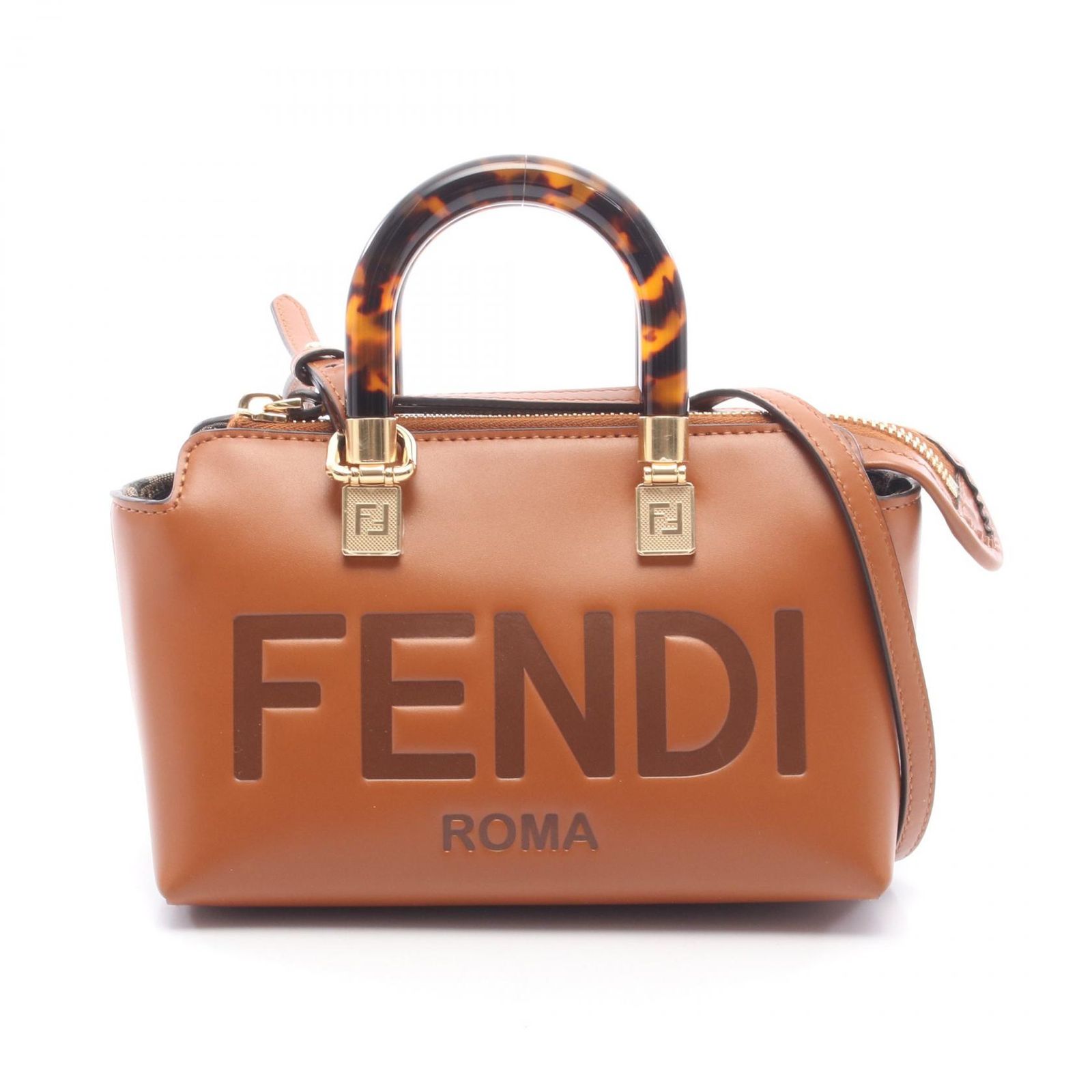 フェンディ FENDI ハンドバッグ バイザウェイ ミニ 2WAY 8BS067 ブラウン レザー バイザウェイ ミニ レディース Used A