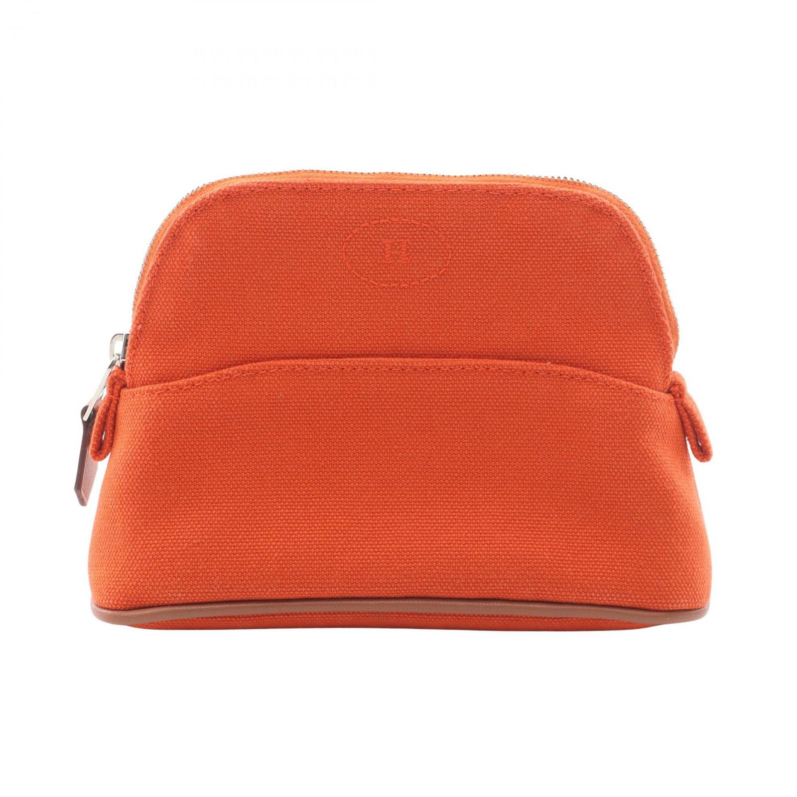 エルメス HERMES ポーチ ボリードポーチ15 ミニミニ オランジュ フー H103772M 02 オランジュ・フー キャンバス レザー ボリードポーチ ミニミニ オランジュ・フー