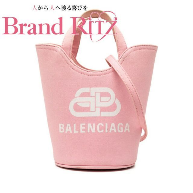 中古 バレンシアガ ハンドバッグ ショルダーバッグ バケット ウェーブ 