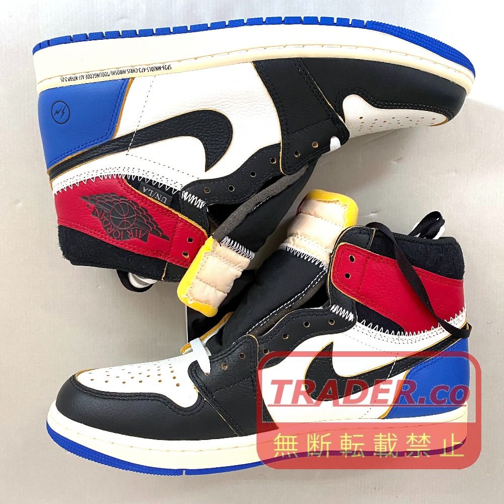 03w26696【タグ/箱付き美品】fragment design×UNION×Nike Air Jordan 1 
