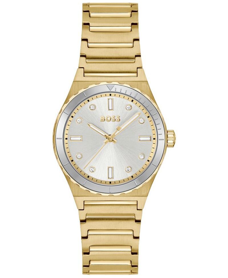 ヒューゴボス レディース アクセサリー 腕時計 Tシャツ Hugo Boss Womens Candor Sport Quartz Ionic Plated Thin GoldTone StainlessSteel Watch 32mm Goldtone ゴー