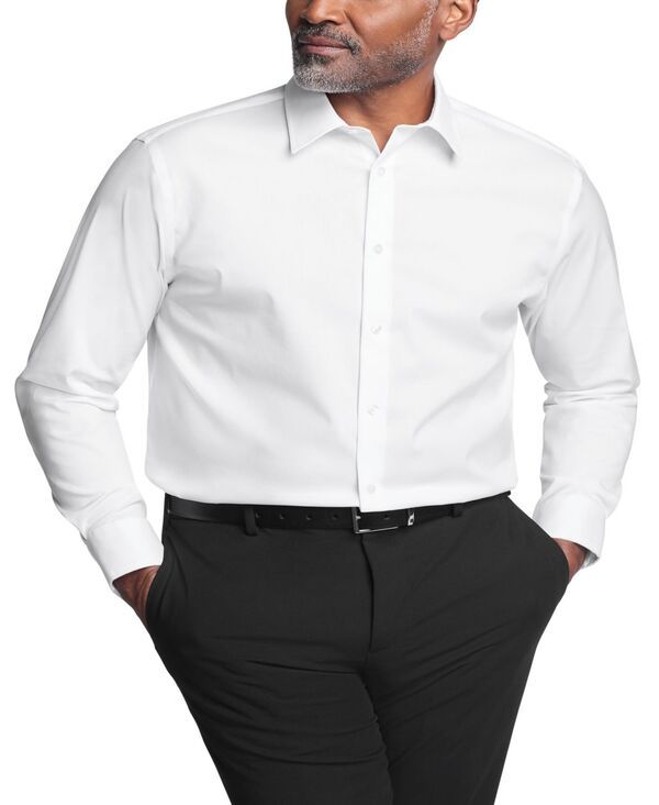カルバンクライン メンズ トップス シャツ レギュラーフィット Calvin Klein Menstretch Regular Fit Dresshirt White ホワイト