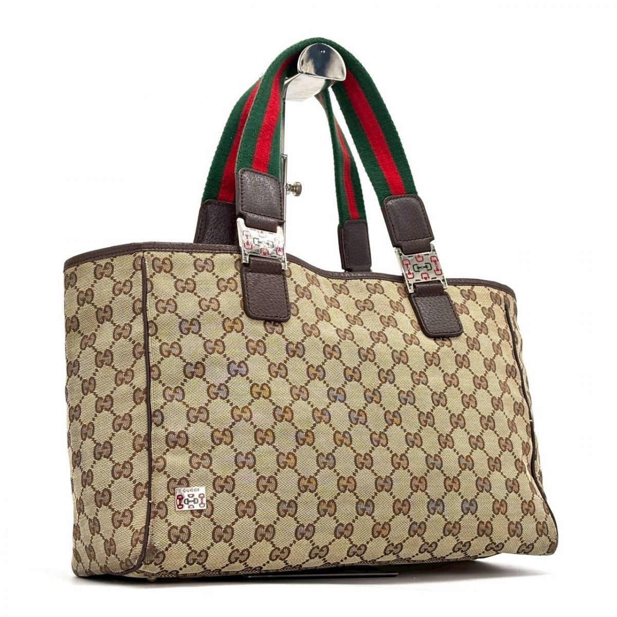 都会に映えるGG】 GUCCI トートバッグ GGキャンバス シェリーライン