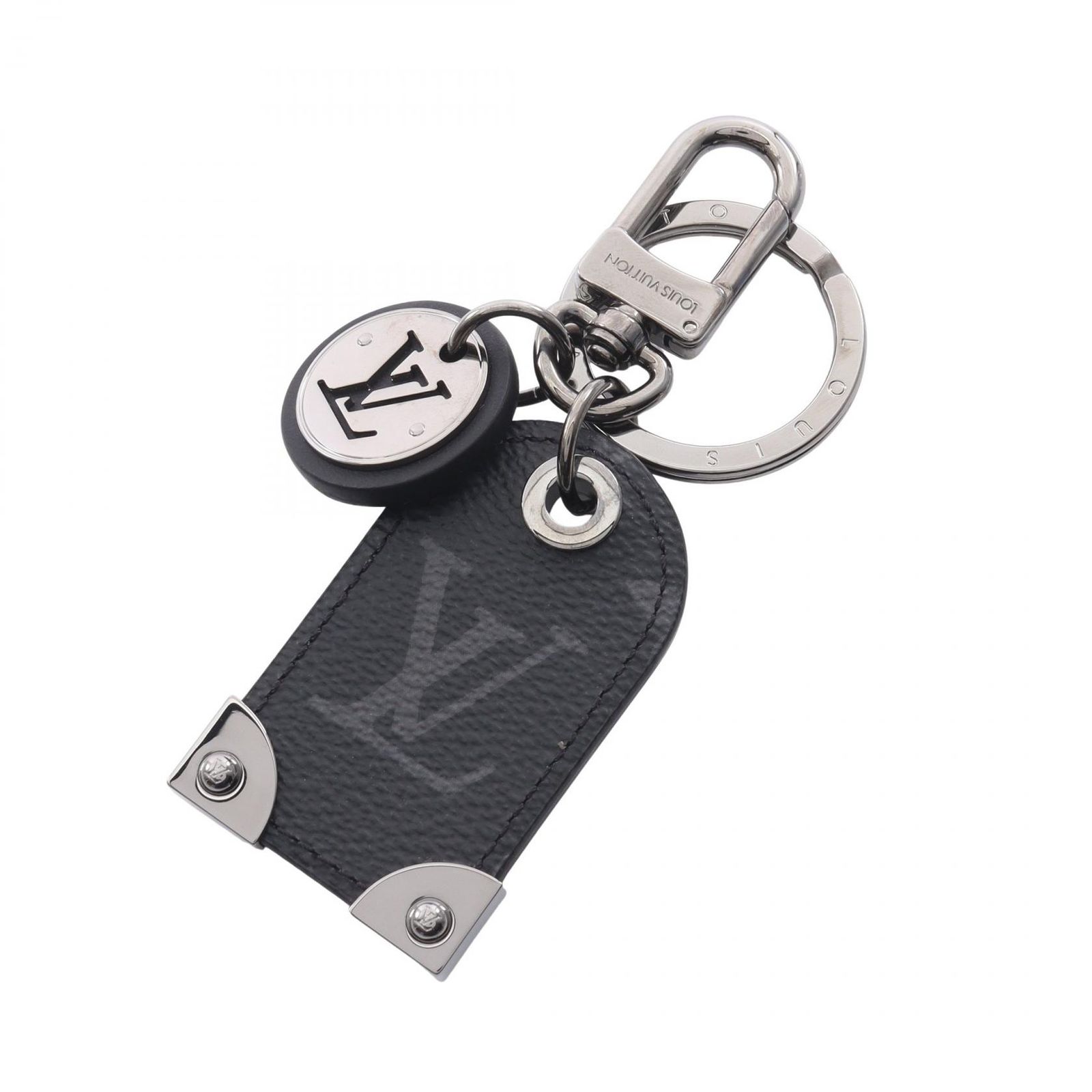 ルイ・ヴィトン LOUIS VUITTON キーホルダー ポルトクレ タブ トラベルタグ モノグラムエクリプス M64180 ブラック その他 ポルトクレ・タブ トラベルタグ メンズ