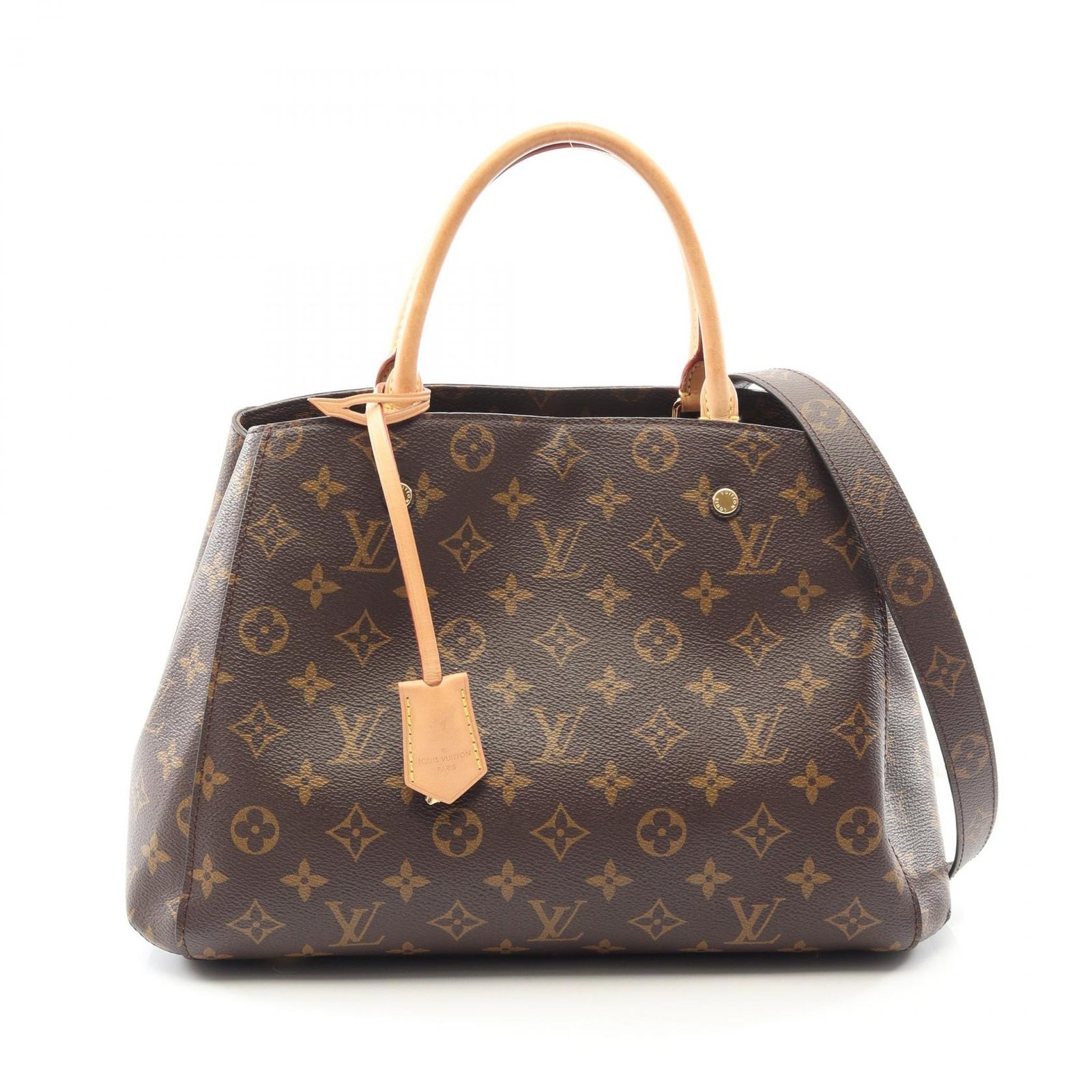 ルイ・ヴィトン LOUIS VUITTON ハンドバッグ モンテーニュMM 2WAY M41056 PVCコーティングキャンバス レザー モンテーニュMM レディース Used B