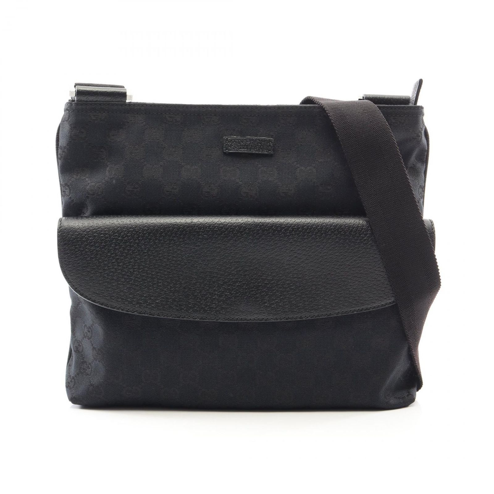 グッチ GUCCI ショルダーバッグ GGキャンバス 256100 ブラック キャンバス レザー ショルダーバッグ レディース Used A