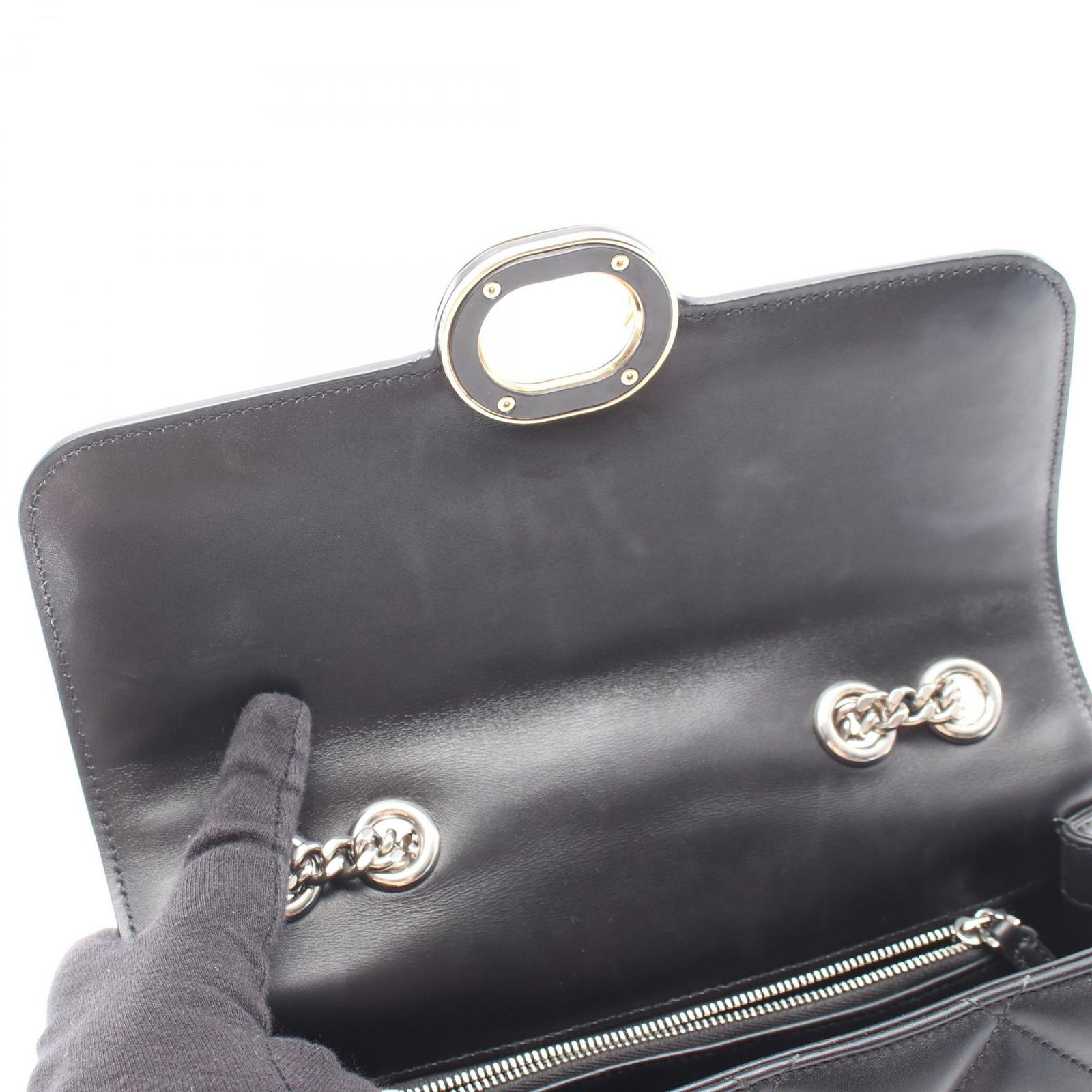 グッチ GUCCI ショルダーバッグ デコ 740834 ブラック レザー デコ