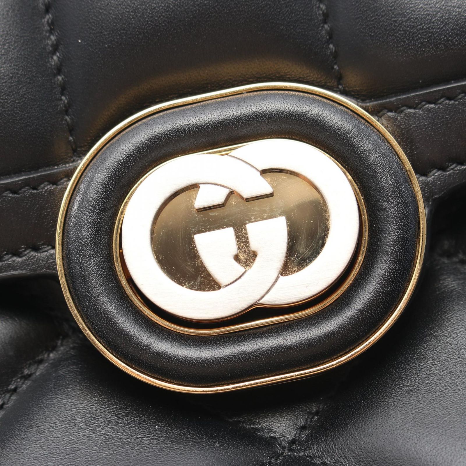 グッチ GUCCI ショルダーバッグ デコ 740834 ブラック レザー デコ 