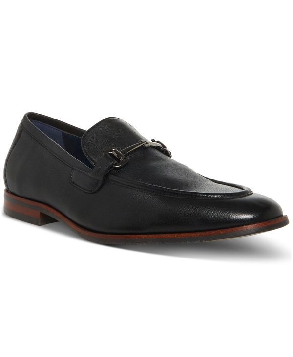 スティーブ マデン メンズ シューズ スリッポン・ローファー ローファー Steve Madden Mens Caspin Bit Dress Loafer Black Leather ブラック