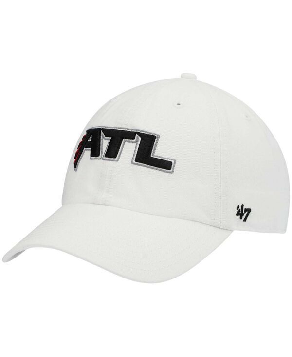 47 ブランド メンズ アクセサリー 帽子 47 Brand Mens White Atlanta Falcons Clean Up Adjustable Hat White ホワイト