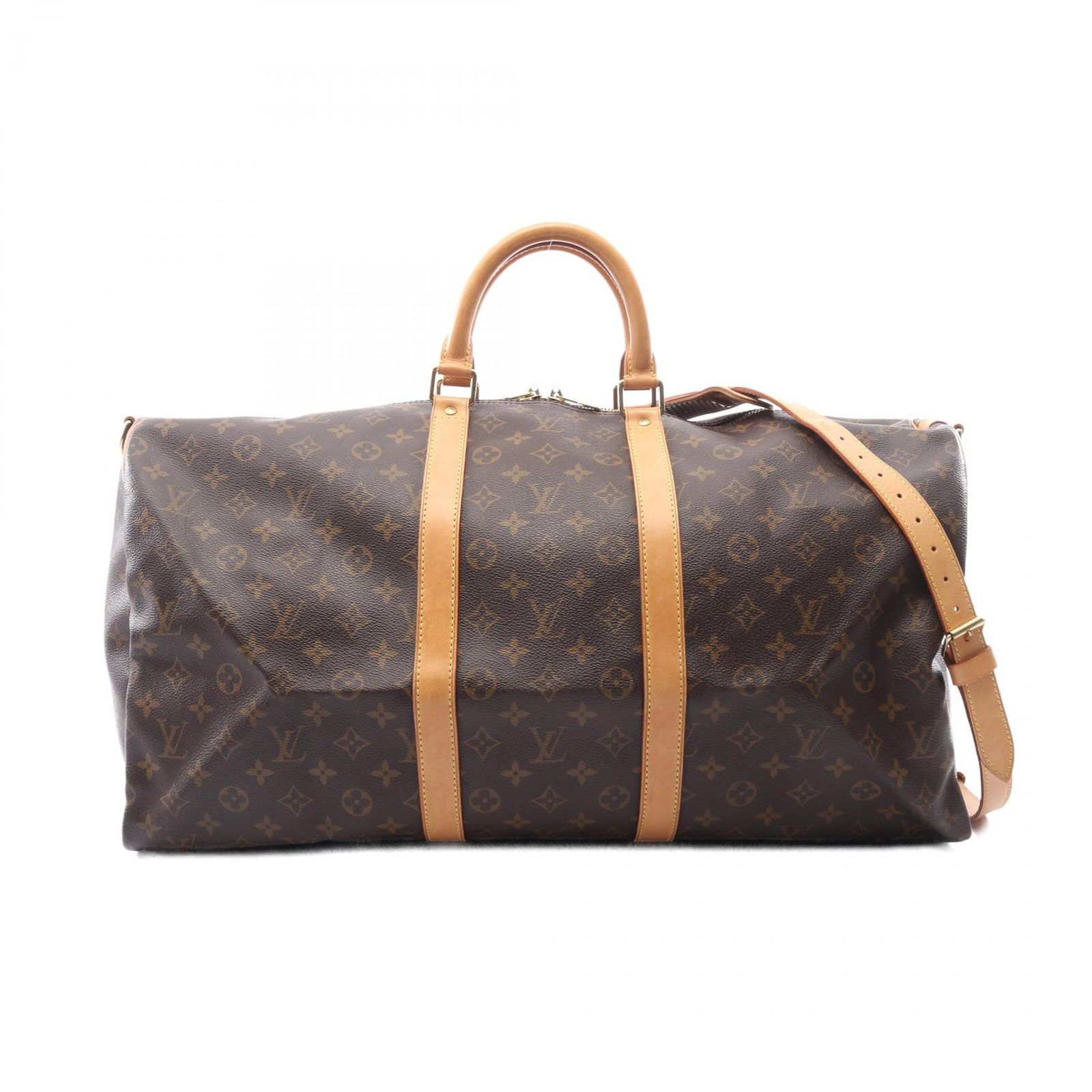 ルイ・ヴィトン LOUIS VUITTON ボストンバッグ キーポル バンドリエール55 2WAY M41414 PVCコーティングキャンバス レザー キーポル・バンドリエール55 ユニセックス