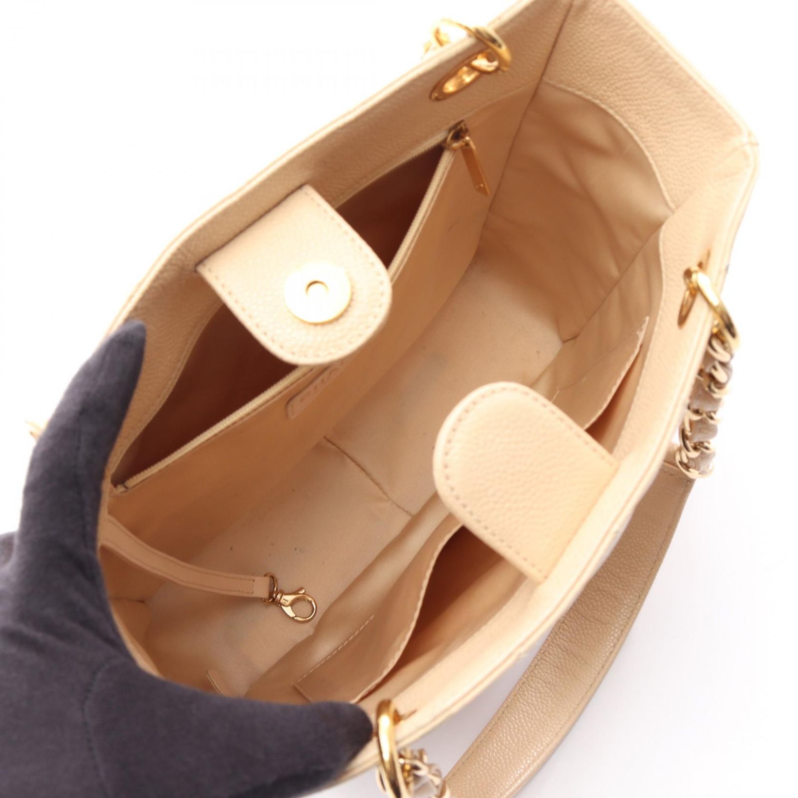 シャネル CHANEL トートバッグ マトラッセ PST A50994 ライトベージュ 