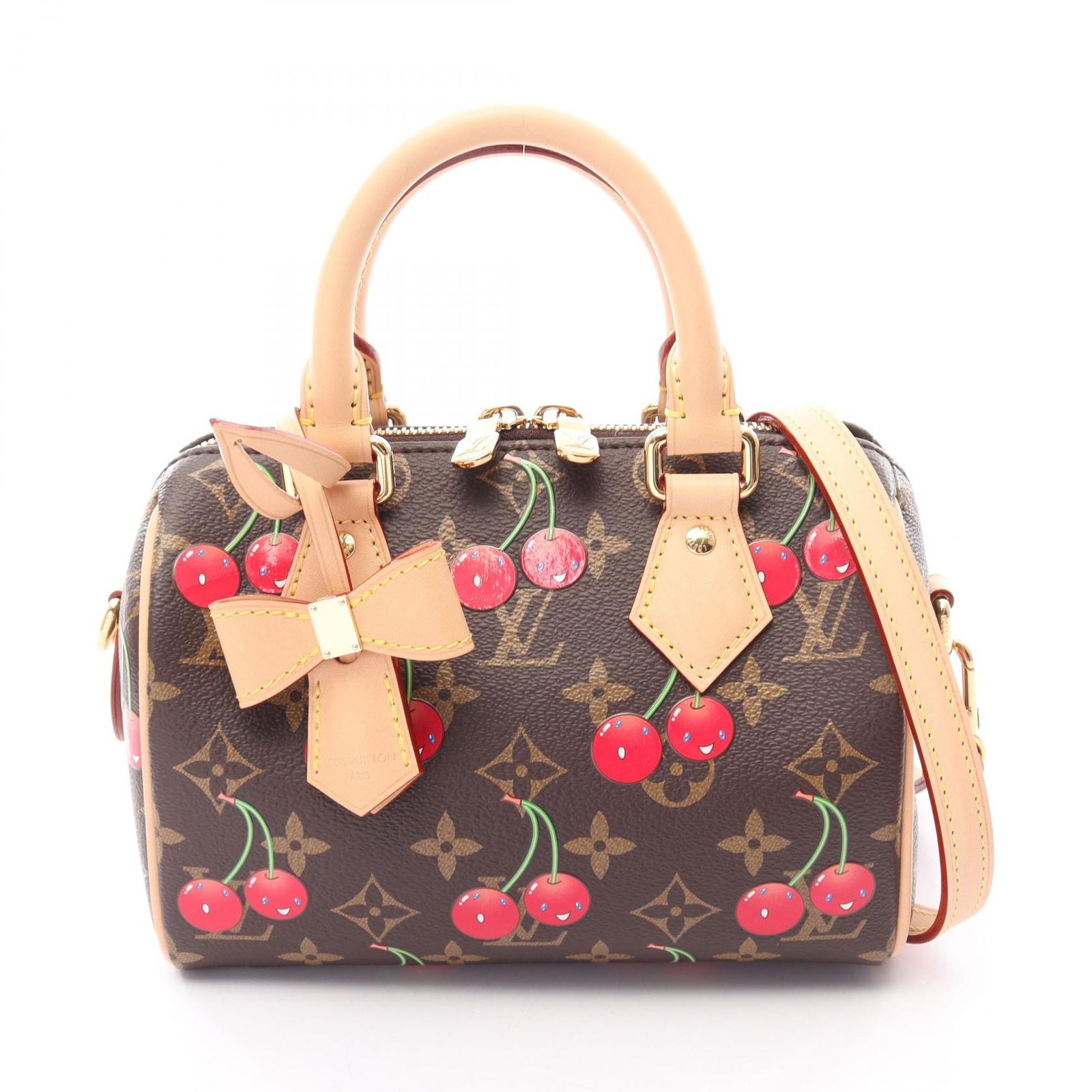 ルイ・ヴィトン LOUIS VUITTON ハンドバッグ LOUIS VUITTON × 村上隆 スピーディ バンドリエール20 2WAY M13094 PVCコーティングキャンバス レザー LV×TM スピーディ・バンドリエール20