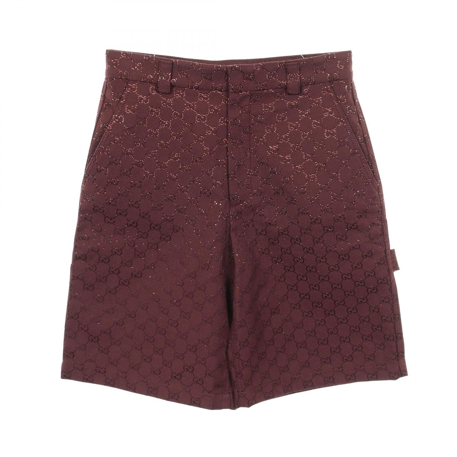 グッチ GUCCI デニムパンツ クリスタルGG 855092 コットン ショートパンツ レディース Used A