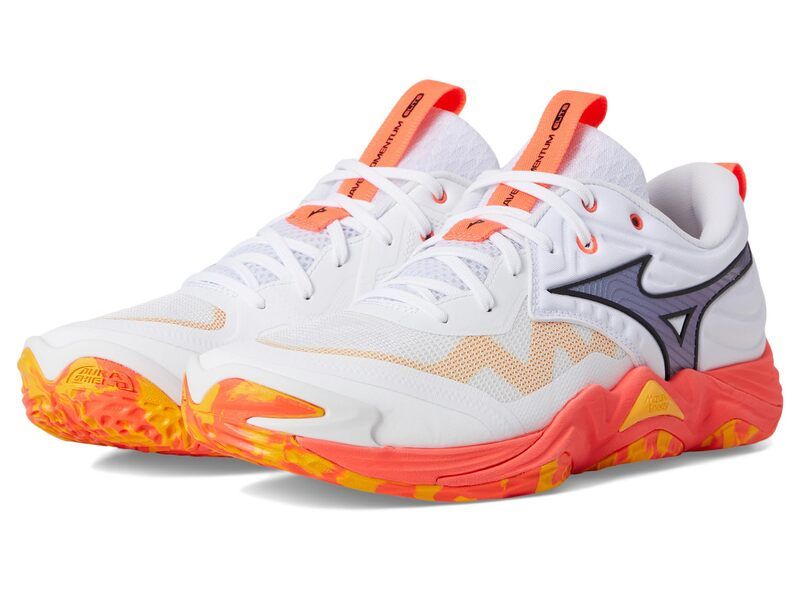 ミズノ メンズ シューズ スニーカー Mizuno Wave Momentum 4 Elite WhiteFiery Cor ホワイト
