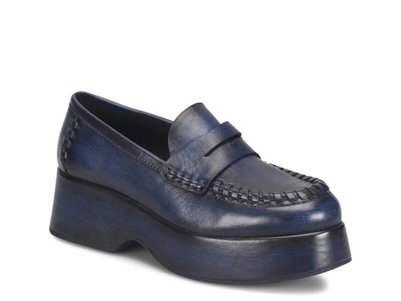 コークイーズ レディース シューズ スリッポン・ローファー プラットフォーム ローファー KorkEase Pixie Platform Penny Loafer Navy ネイビー
