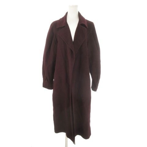 ザラ ZARA コート トッパー ウール S 紫 パープル ボルドー ロング丈