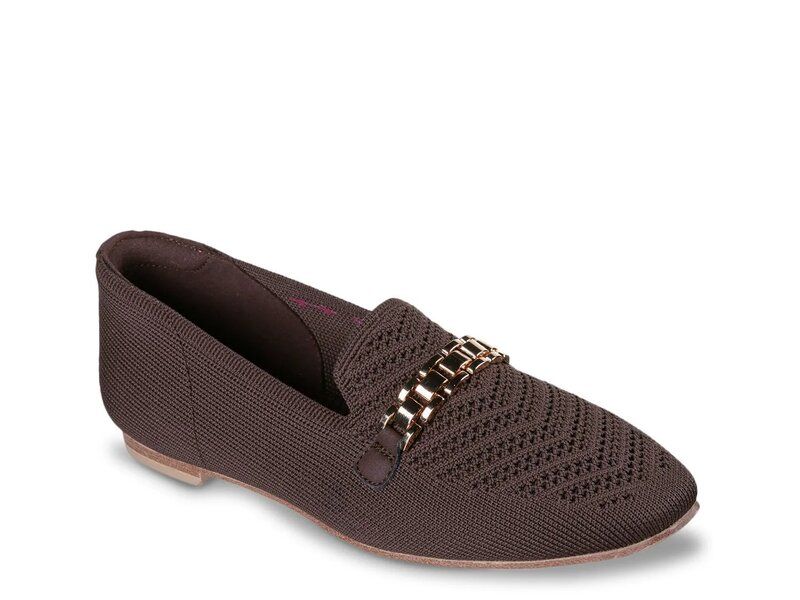 スケッチャーズ レディース シューズ スリッポン・ローファー Skechers Cleo Snip Elegant Allure Loafer Dark Brown ブラウン