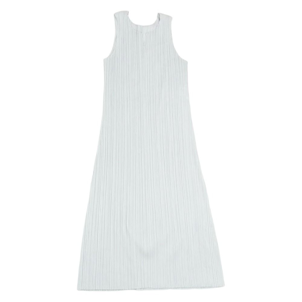PLEATS PLEASE プリーツプリーズ イッセイミヤケ PP55-JH101 プリーツ加工 スキッパー ノースリーブ ワンピース グレー系 2【中古】