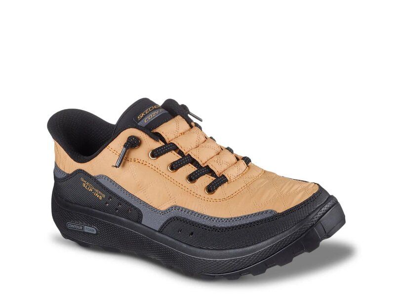 スケッチャーズ レディース シューズ スリッポン・ローファー リラックスフィット スニーカー Skechers Slipins Relaxed Fit Urban Explore Cozy Fit SlipOn Sneaker Womens BlackYell