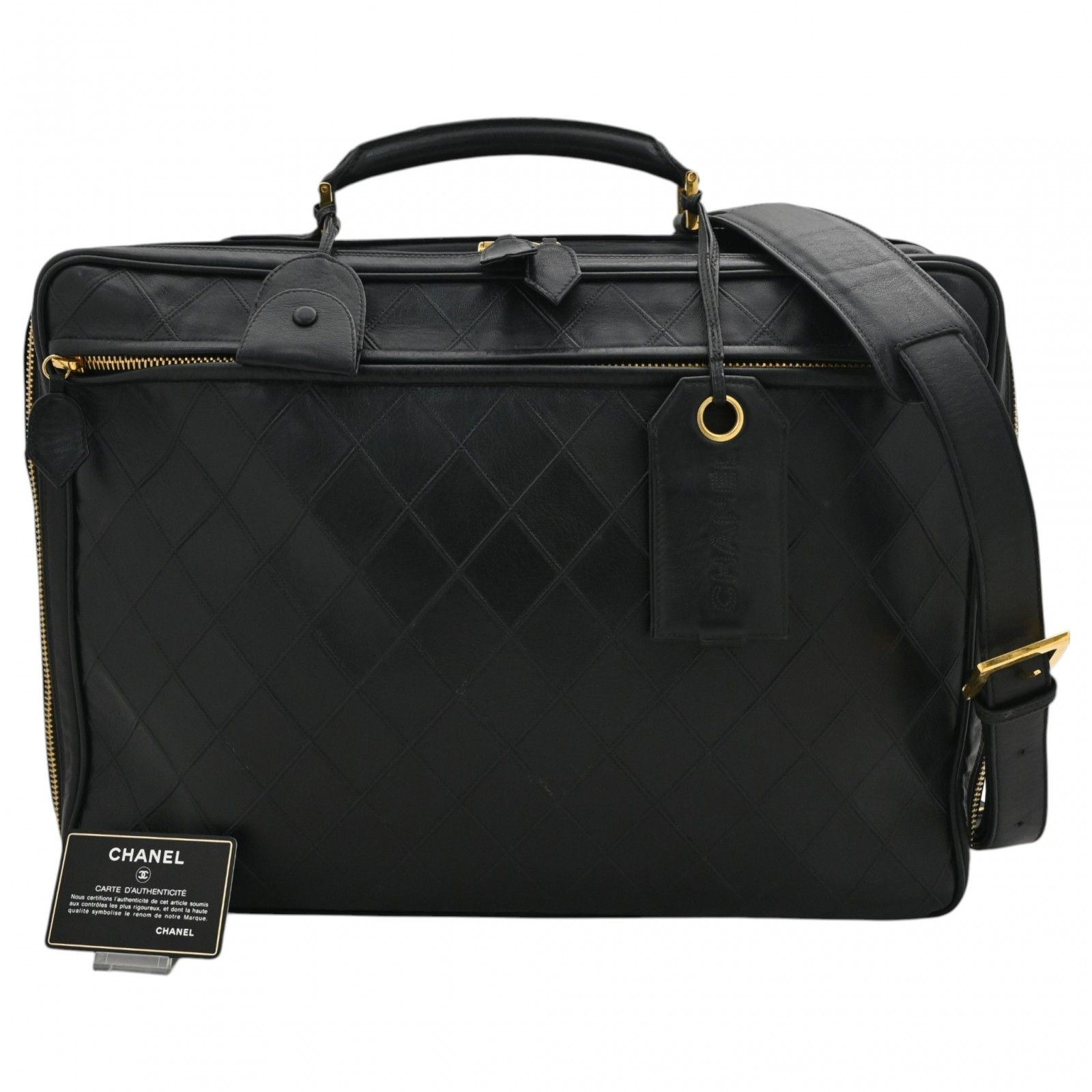 【中古】シャネル ビコローレ 2WAY ブリーフケース ビジネスバッグ ゴールド金具 Bランク ch69102kk