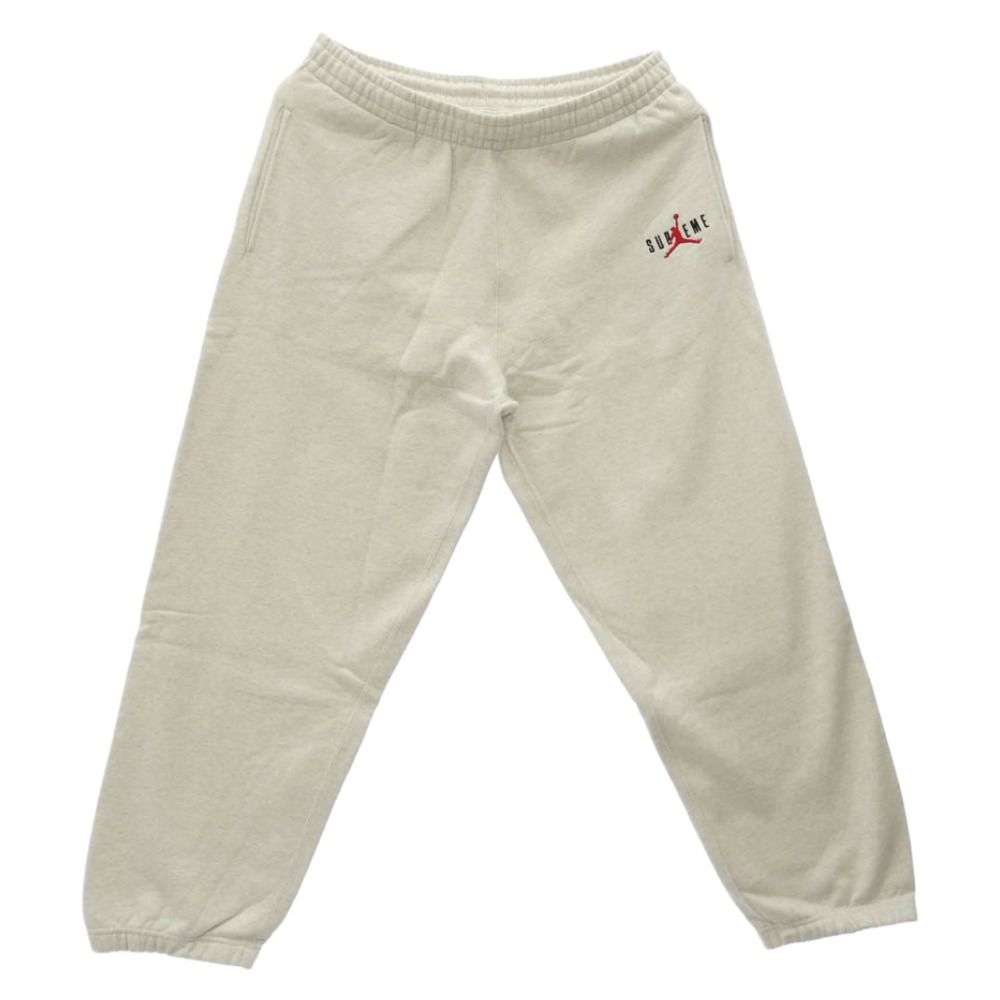 Supreme シュプリーム NIKE AIR JORDAN ナイキ ジョーダン 24AW HF0838-051 x Jordan ジョーダン Sweatpant ジャンプマン刺繍 スウェットパンツ グレー系 L【極上美品】【中古】 Supreme シュプリーム 24AW HF0838-051 x Jordan ジョーダン Sweatpant
