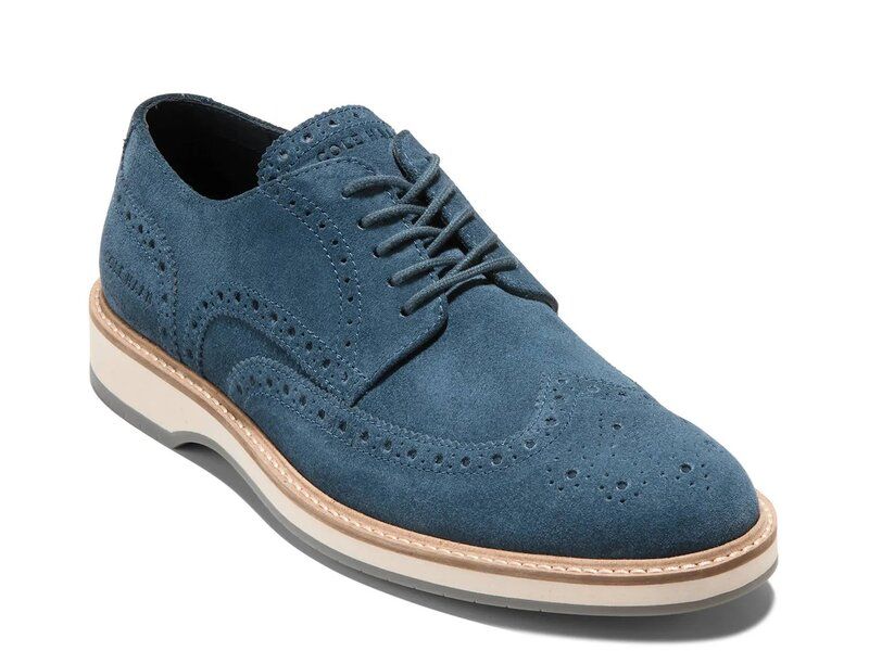 コールハーン メンズ シューズ オックスフォード ウィングチップ Cole Haan Morse Grand Wingtip Oxford Blue Suede ブルー