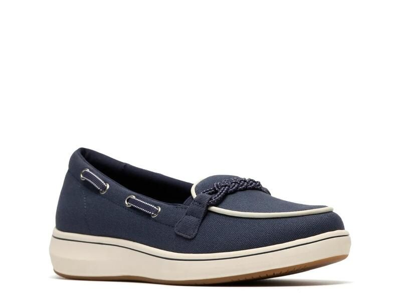 クラークス レディース シューズ Clarks Cloudsteppers BreezeSky Bay Boat Shoe Navy ネイビー