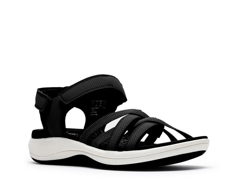 クラークス レディース シューズ サンダル Clarks Mira Shore Wedge Sandal Black ブラック