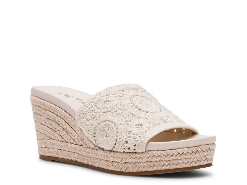 アンクライン レディース シューズ サンダル Anne Klein Effy Espadrille Wedge Sandal Cream クリーム