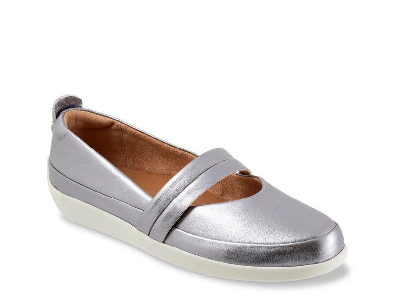 ソフトウォーク レディース シューズ スリッポン・ローファー Softwalk Devon Mary Jane SlipOn Pewter Metallic ピューター