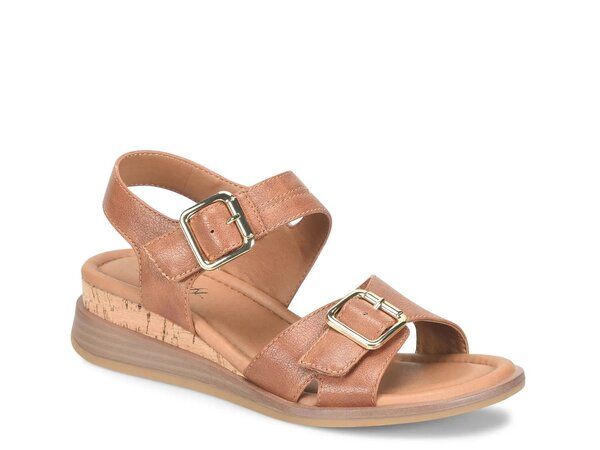 ユーロソフト レディース シューズ サンダル Eurosoft Magnolia Wedge Sandal Cognac