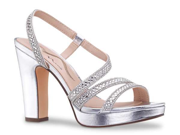 ニナ レディース シューズ サンダル プラットフォーム Nina Scarla Platform Sandal Silver Metallic シルバー