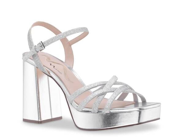 ニナ レディース シューズ サンダル プラットフォーム Nina Sarina Platform Sandal Silver Metallic シルバー