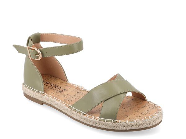 ジュルネ コレクション レディース シューズ サンダル Journee Collection Lyddia Espadrille Sandal Dark Green グリーン