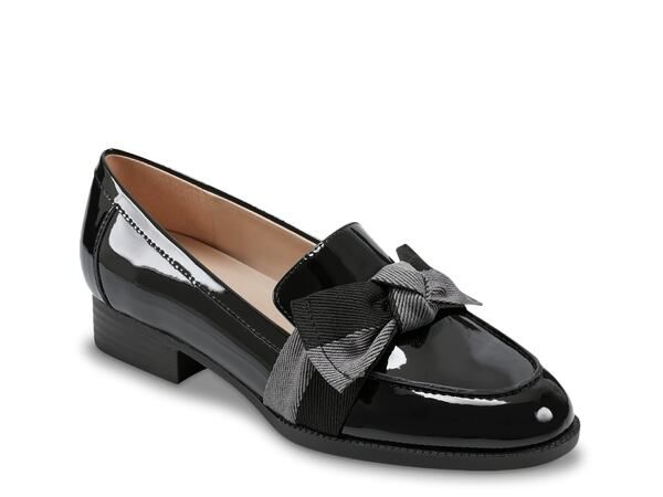 バンドリーノ レディース シューズ スリッポン・ローファー Bandolino Lindio Loafer BlackGrey Plaid ブラック
