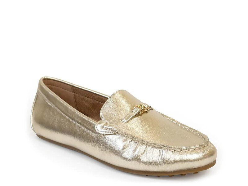 エアロソールズ レディース シューズ スリッポン・ローファー Aerosoles Drita Loafer Gold Metallic ゴールド
