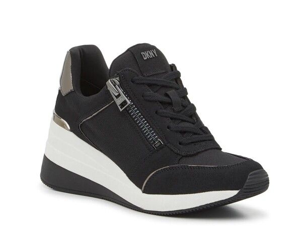 ダナ キャラン ニューヨーク レディース シューズ スニーカー DKNY Kaden Wedge Sneaker Black ブラック
