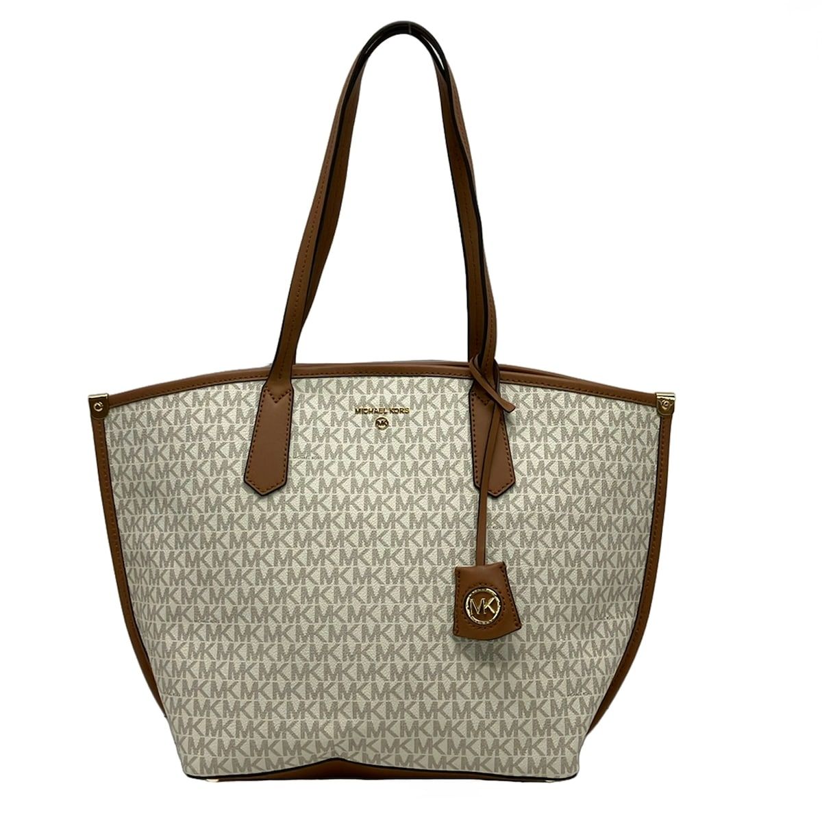 MICHAEL KORS(マイケルコース) トートバッグ - 30T1GJBT3B アイボリー×ダークブラウン×ブラウン レザー 7,500円