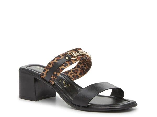 イタリアンシューメーカー レディース シューズ サンダル Italian Shoemakers Adley Sandal Black Leopard Print ブラック